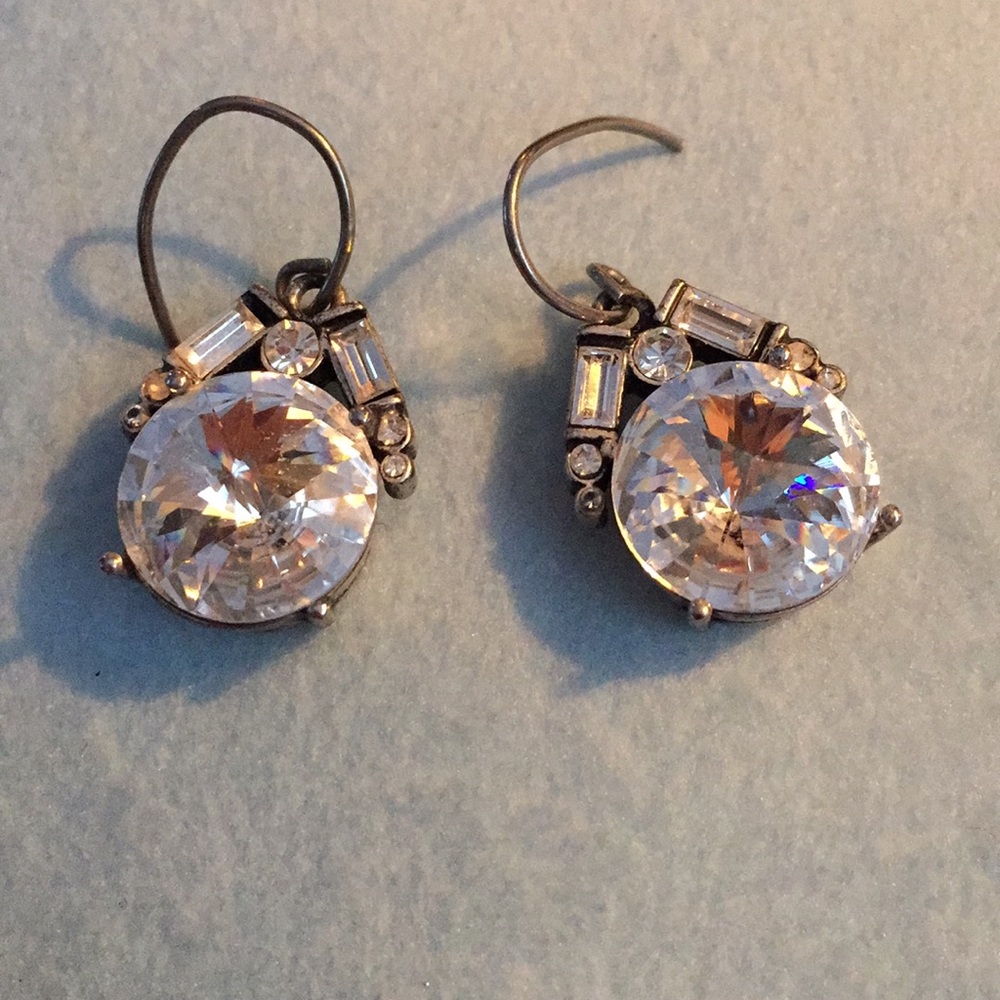 Fossil Art Deco Drop Sparkle Earrings